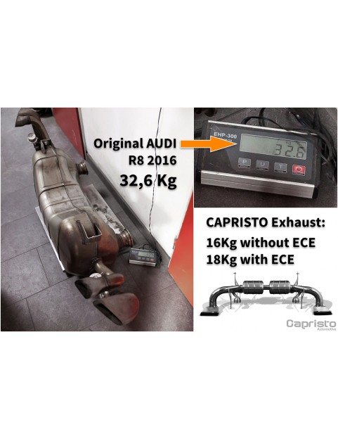 AUDI R8 V10 PLUS (2015 ) & R8 V10 (2016 ) CAPRISTO VALVED EXHAUST SYSTEM