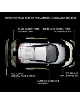 LAMBORGHINI GALLARDO FULL AERO KIT BY RSC TUNING